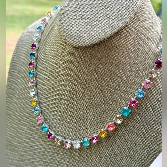silver plum Design Jewelry - Multicolor Swarovski Elements Crystal Necklace